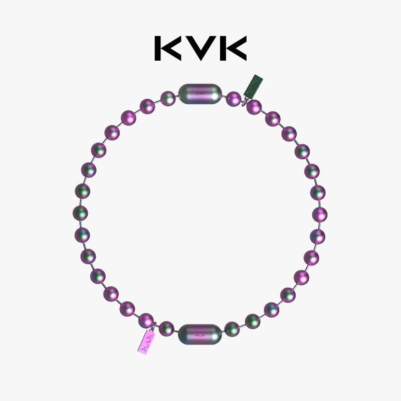 KVK（ケーブイケー）の「KVK ザヴォイド ワームホールネットワークコレクション カラフルミニチョーカーネックレス（アクセサリー）」
