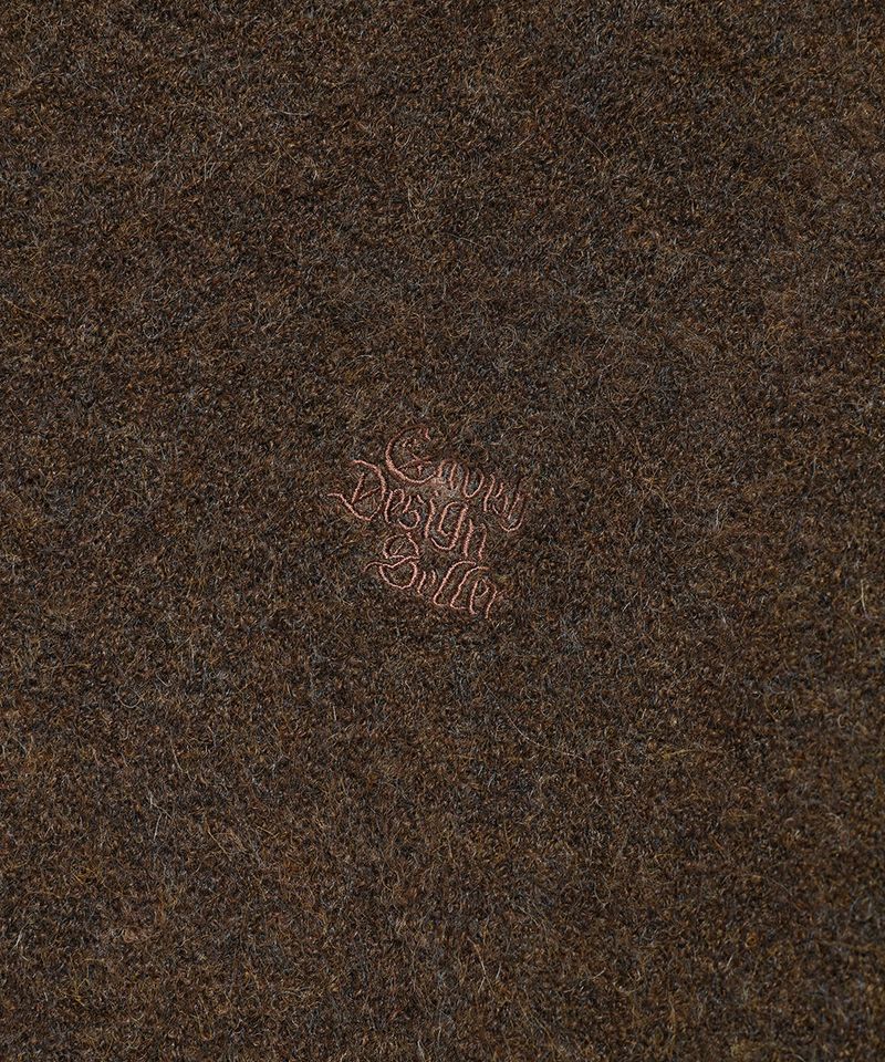 TWO TONE BOUCLE KNIT CREWNECK BROWN(CV2EFUK604A)