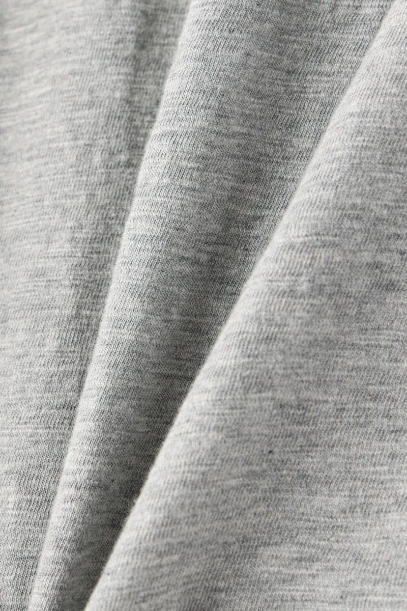 Henley neck slub cotton long sleeve