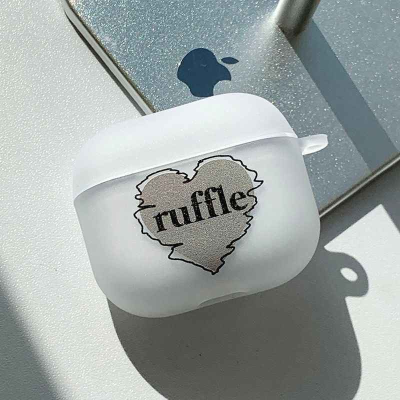 Horizontal - Ruffle Heart AirPods Case_matt