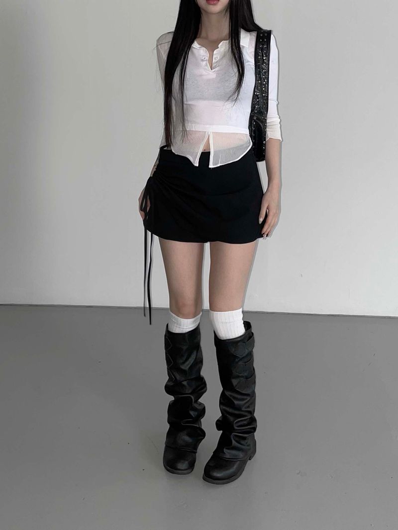 shirring formal skirts(2 color)