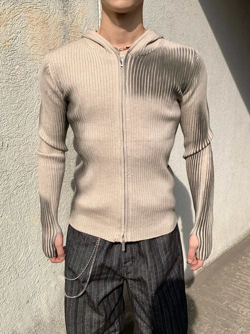 Kennen Spray Hooded Knit Zip-Up 2C