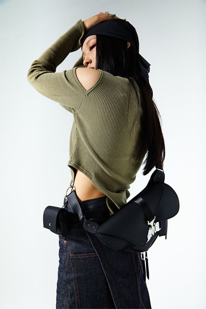 Triple Covered Crow Buckle Bag