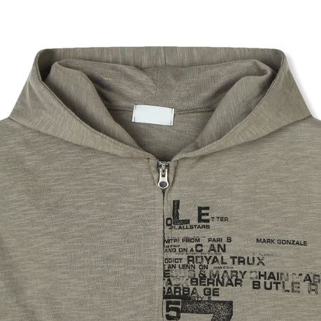 Seventh Lettering Hooded Zip-Up Vest