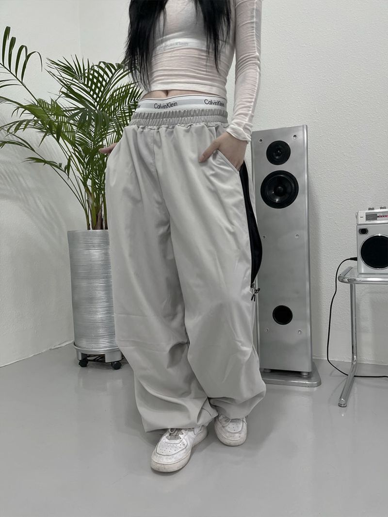 side zipper color pants (unisex)