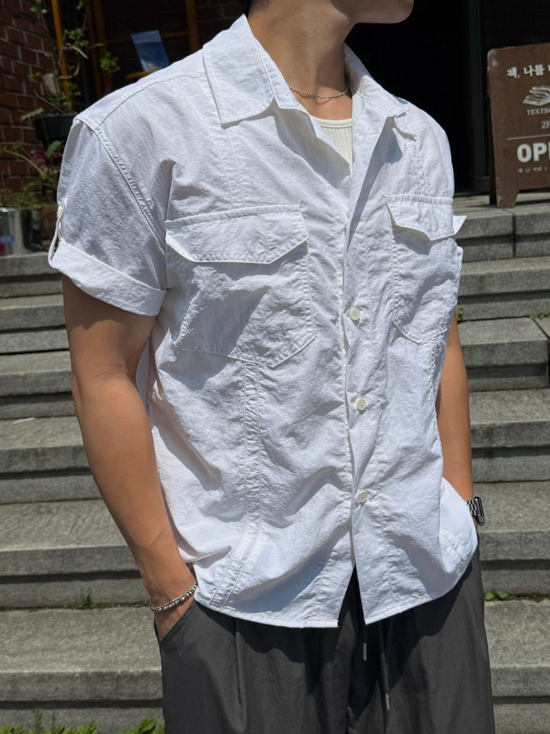 Oen Nylon Roll-Up Shirt