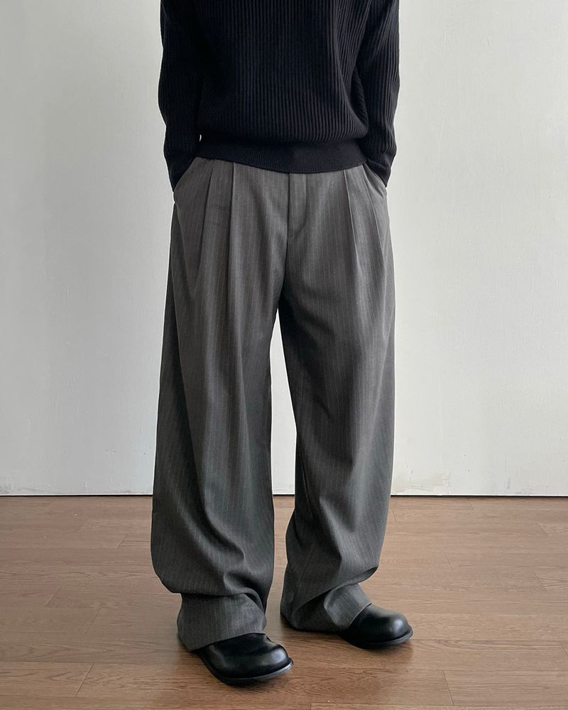 Foen Wool Stripe Slacks