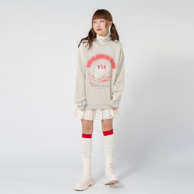 SUGAR CAKE SWEAT SHIRT_OATMEAL