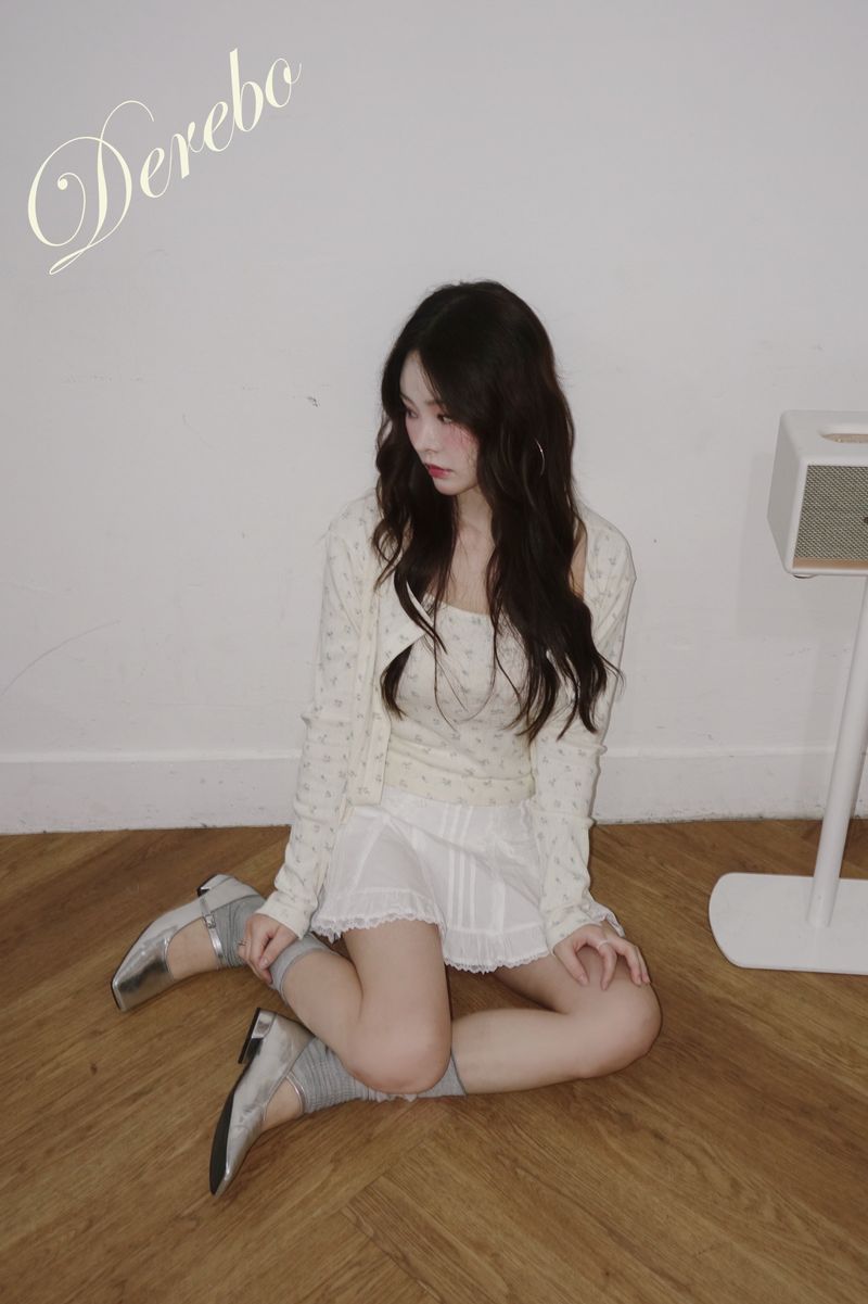 Lovely flower cardigan sleeveless two-piece set