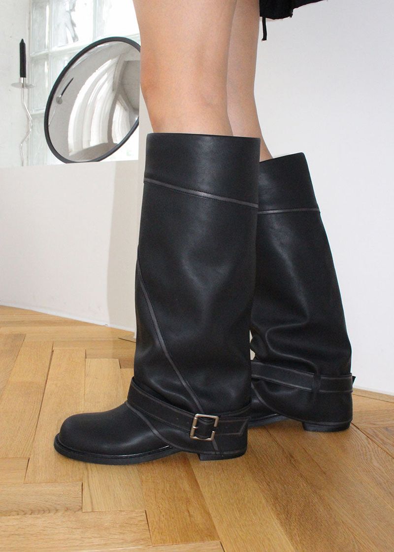 FOLDING BUCKLE BOOTS