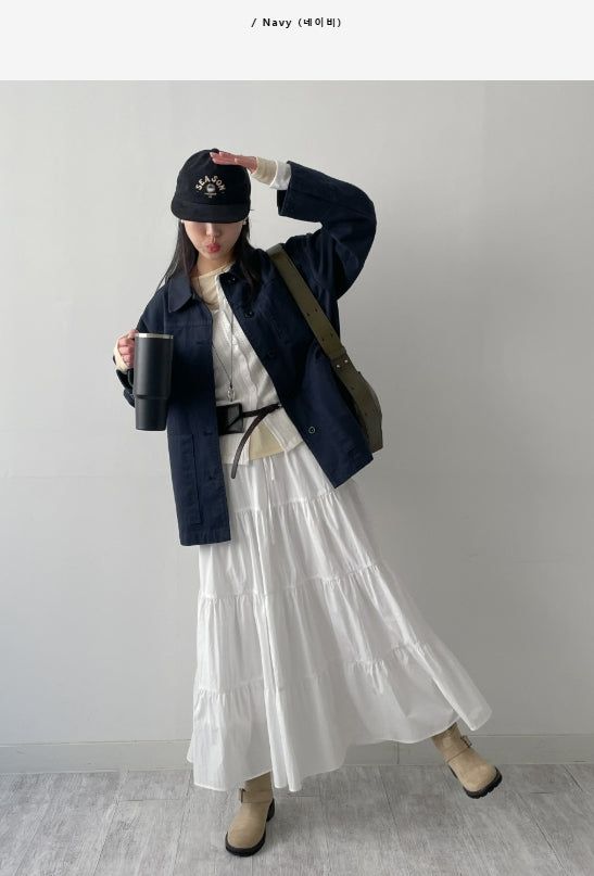 Betty Cotton Work Half Jacket