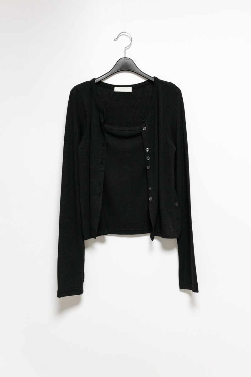 melange layered cardigan top(3colors)