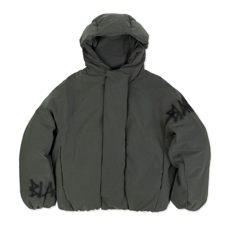 BBD Graffiti Logo Hidden Cuff Puffer Jacket (Khaki)