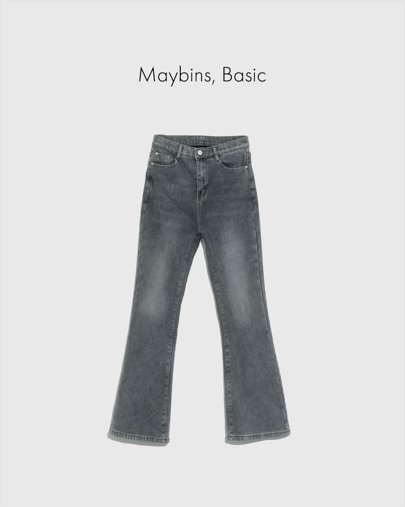 Fleece Bootcut Denim Pants