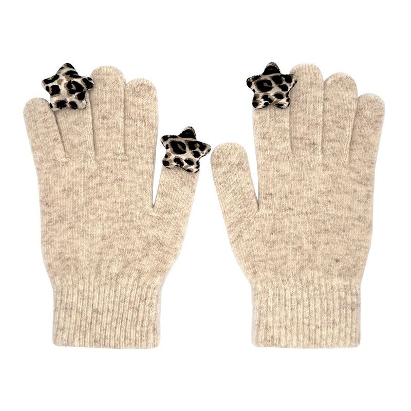 OTHER-worldly（アザーワールドリー）の「Star Wool Gloves [Oatmeal Leopard]（Fashion Accessories）」