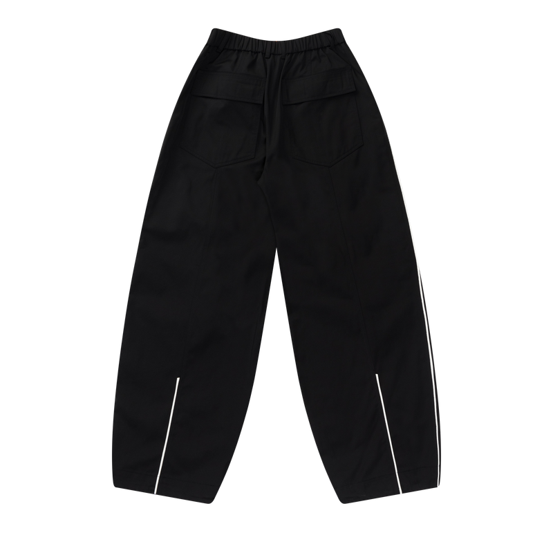 Piping Pin-Tuck Pants (Black)