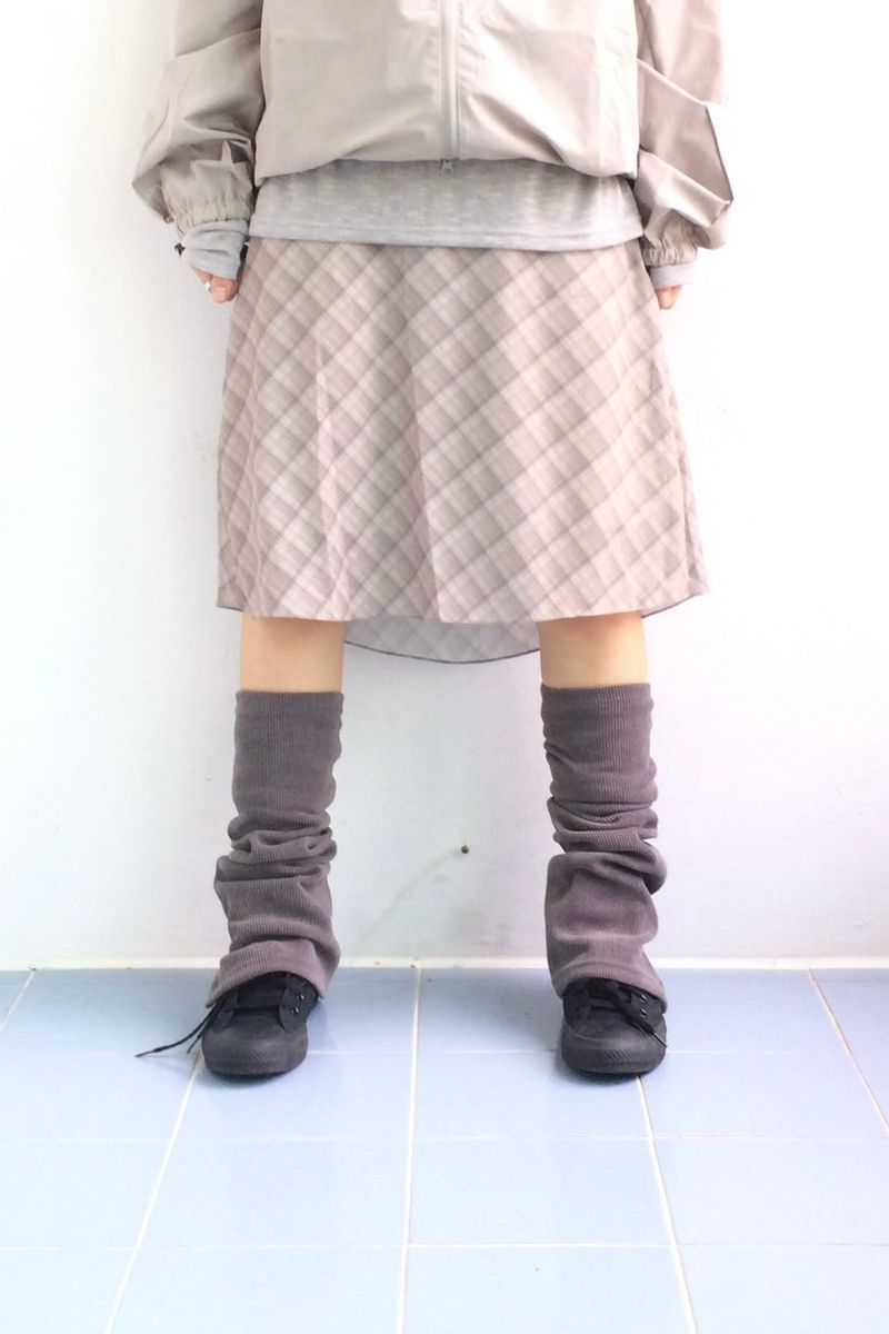 More cross checkered skirt