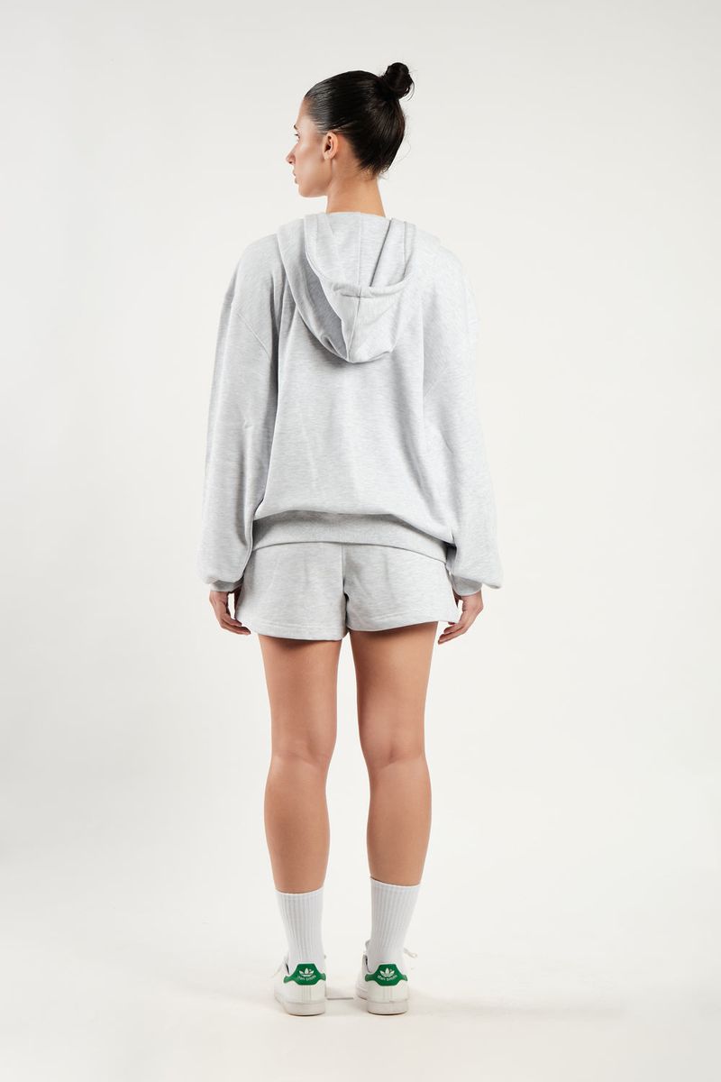 TEMPUS PATCH STANDARD HOOD ZIP-UP [WHITE MELANGE]