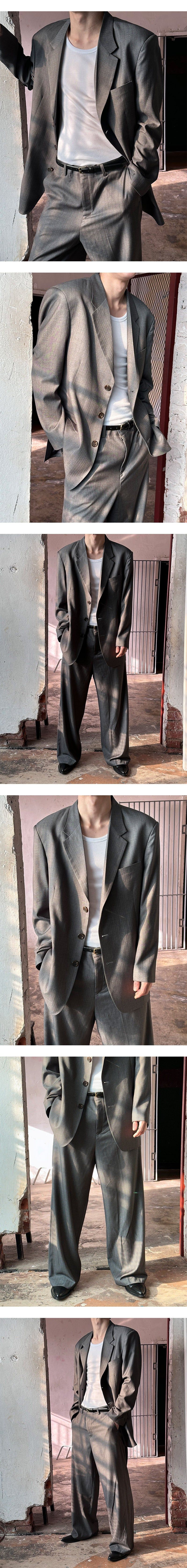 [S/S] Stripe over 3button jacket(2color)