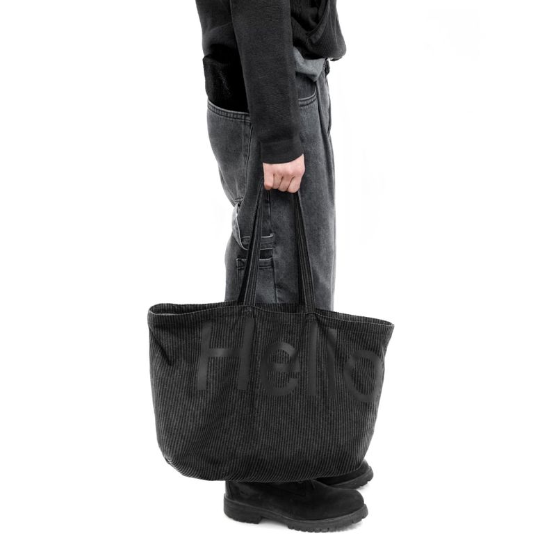 Big tote bag - Heavy stripe denim