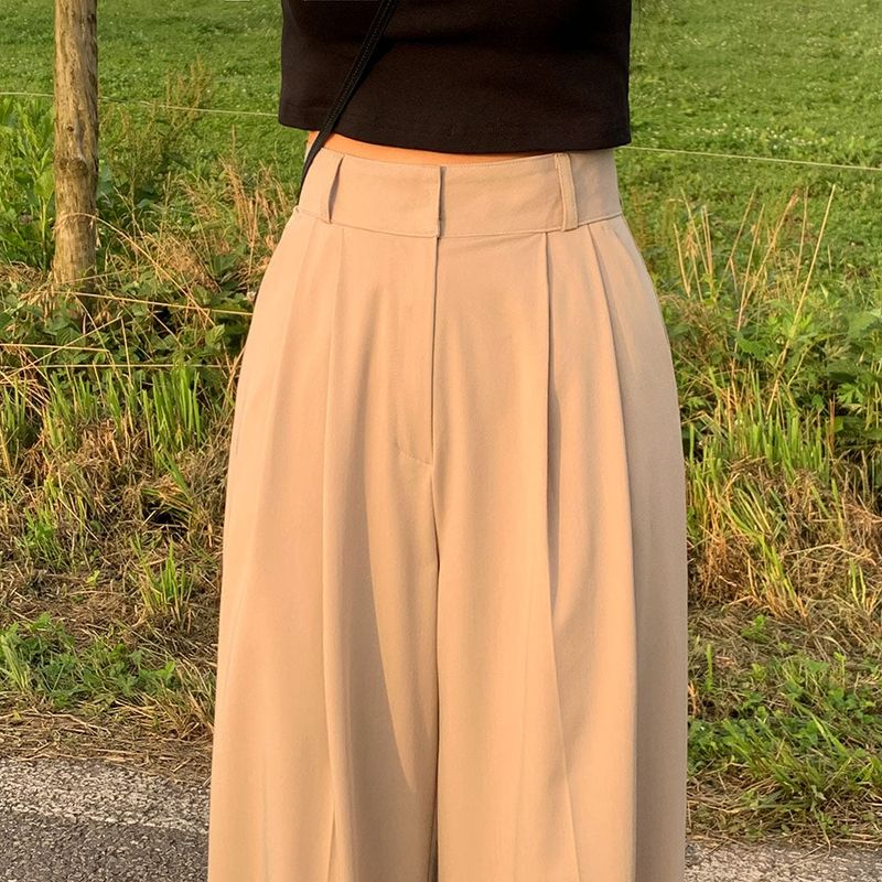 [Bellide made / Short, Long] Summer version two-pintuck wide slacks