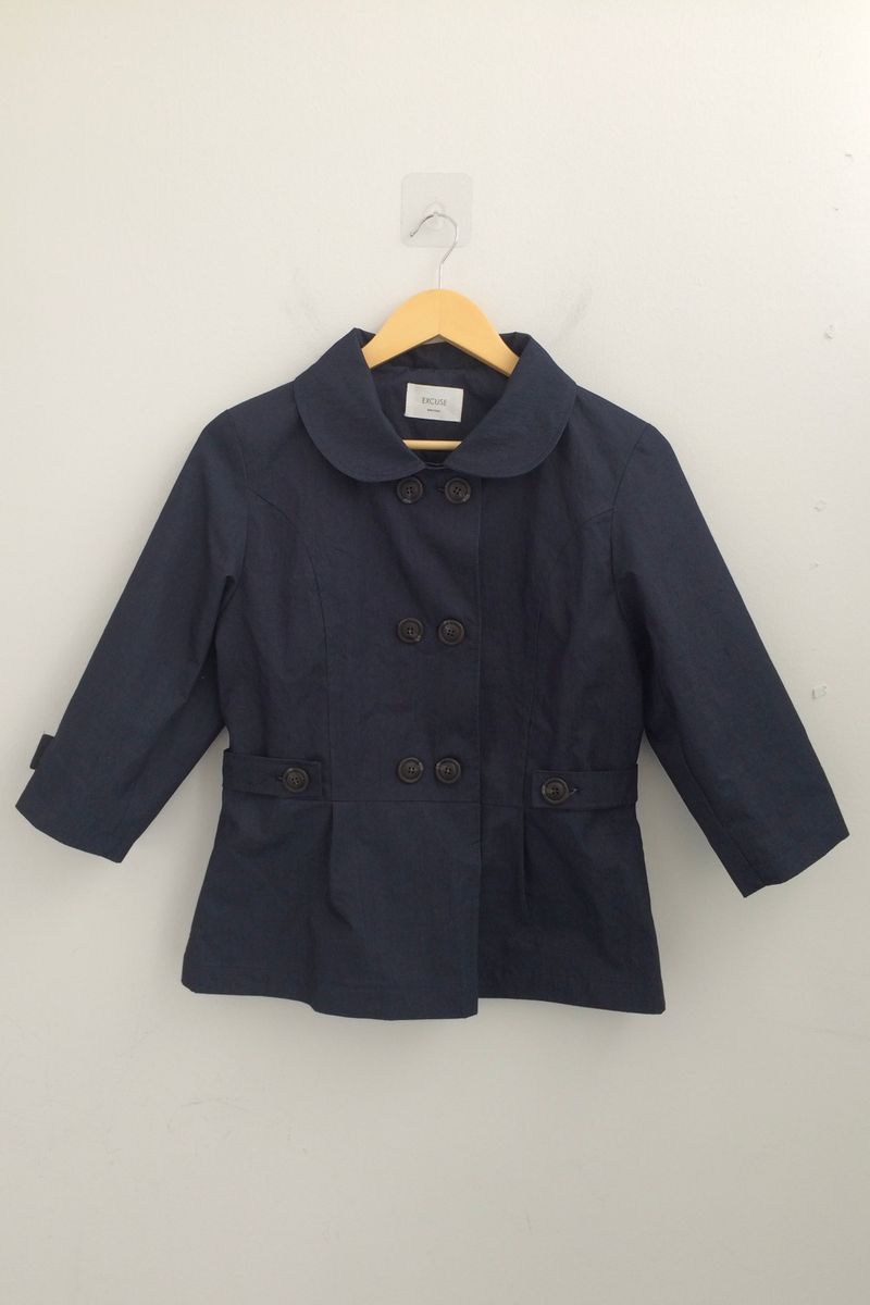 Semi-A-Line Double Button Jacket