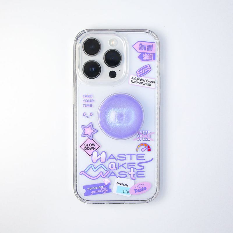 【MADE】'Haste makes waste' Jelly hard Phone case