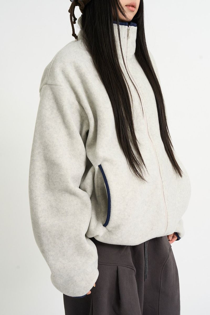 Naid fleece zip-up jumper