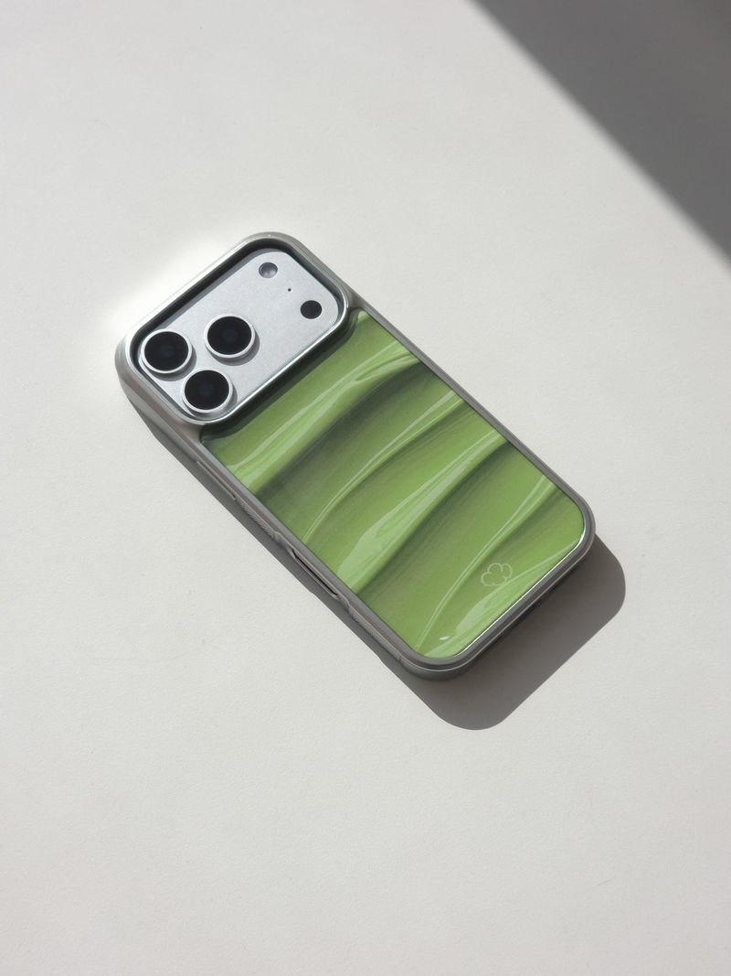[MADE] マッチャスプレッドエポキシシルバーバンバーケース [iPhone/Galaxy]