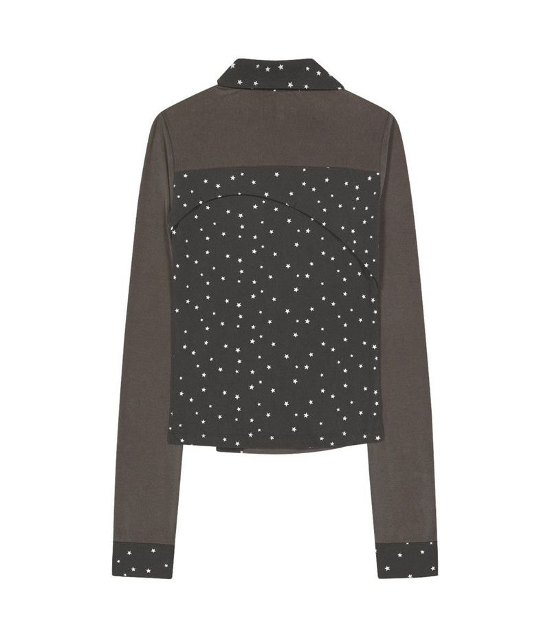 Starcut Jersey Collar Tee / Stone Brown