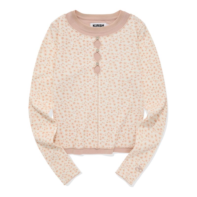 BOHEMIAN LAYERED SLIM LONG SLEEVE [SALMON]