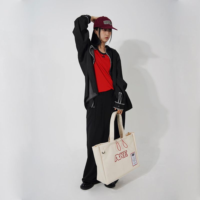 A LABEL CANVAS BAG (ivory!)