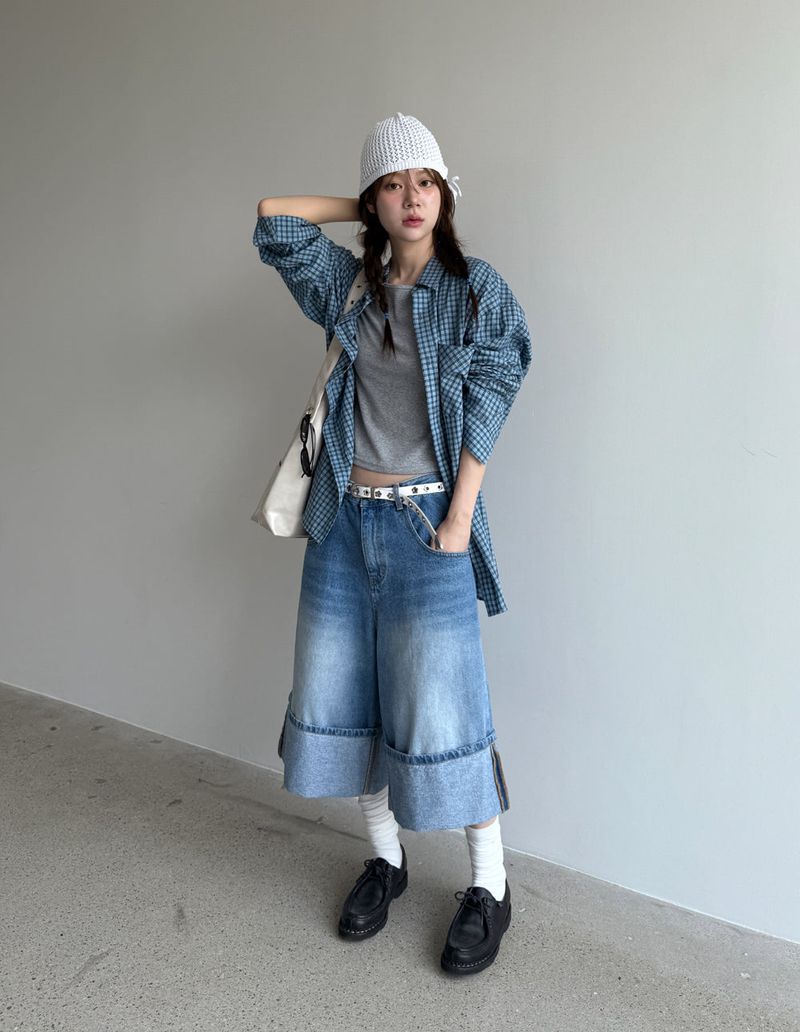 bermuda denim pants