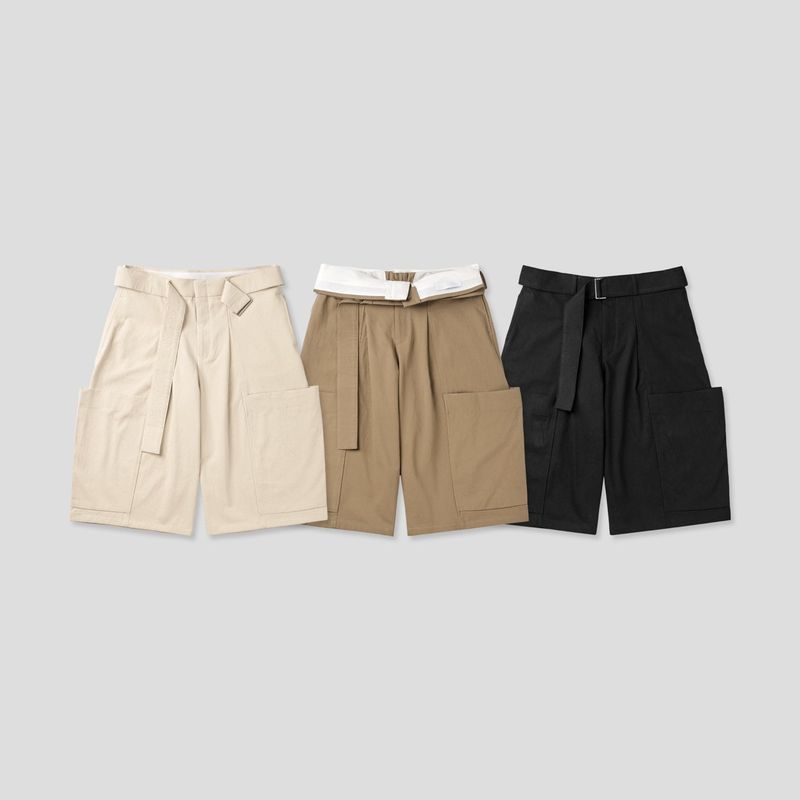 Vienne Belting Cargo Bermuda Pants 3C