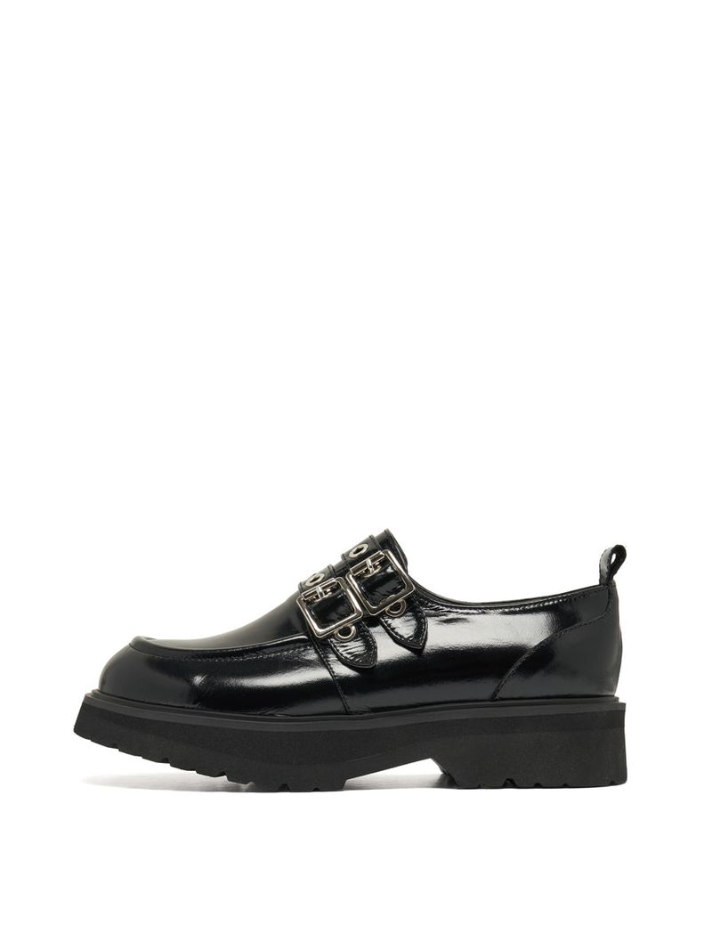 Biker Platform loafer black