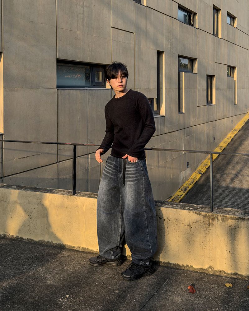 Kino Double Cat Washing Balloon Denim