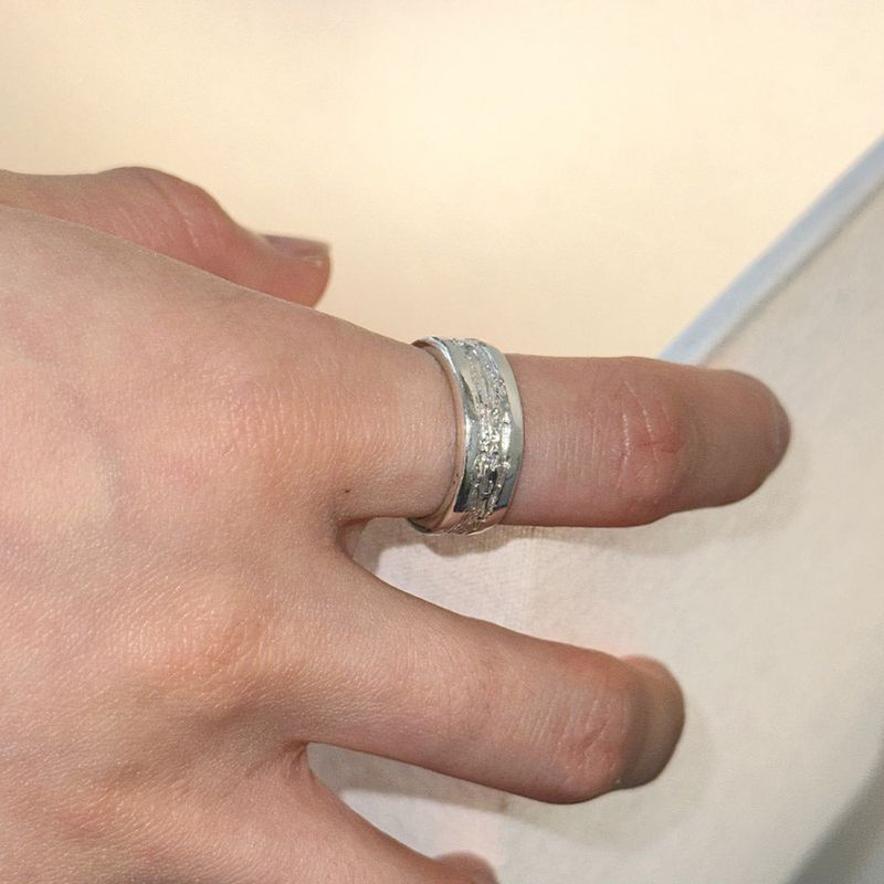TEXTURE OF WAVE RING (SILVER) 
