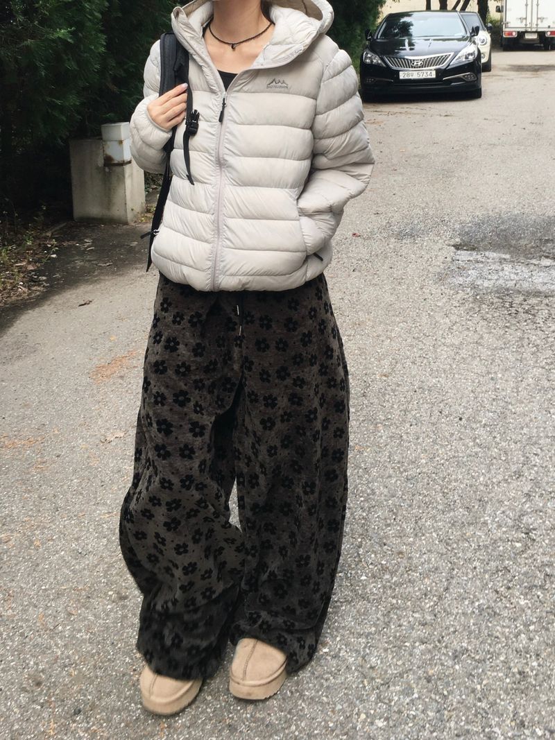 Bloom Velvet Wide Pants (2c)