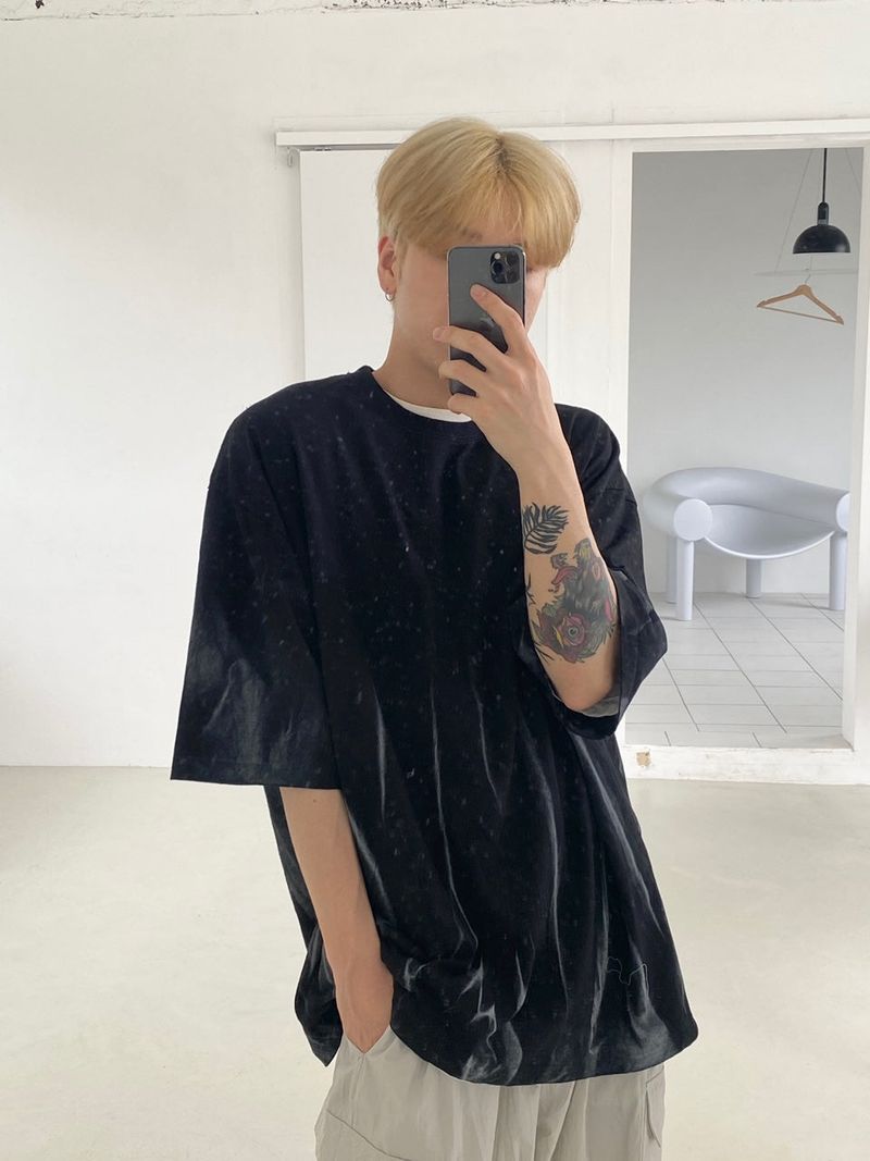 UNAIDUN（アネイダン）の「Flame Overfit Round Short Sleeve Tee 2color（Tops）」