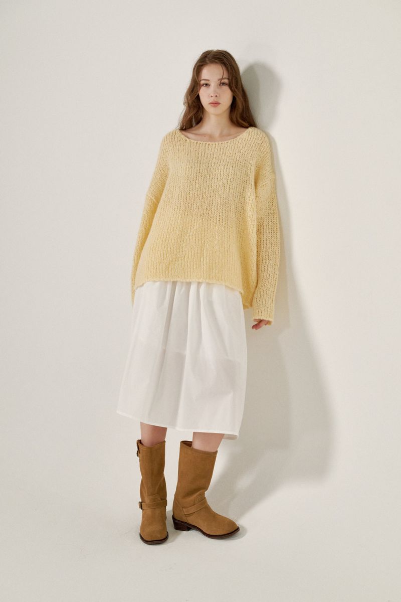 Mohair knit (Yellow)