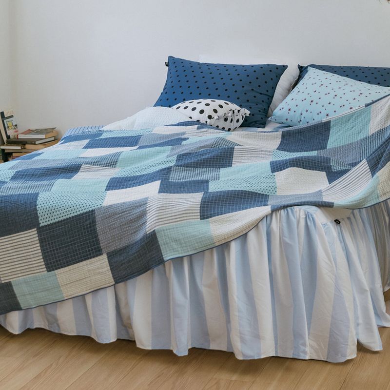 Patchwork Reversible Cotton Summer Blanket - L Size