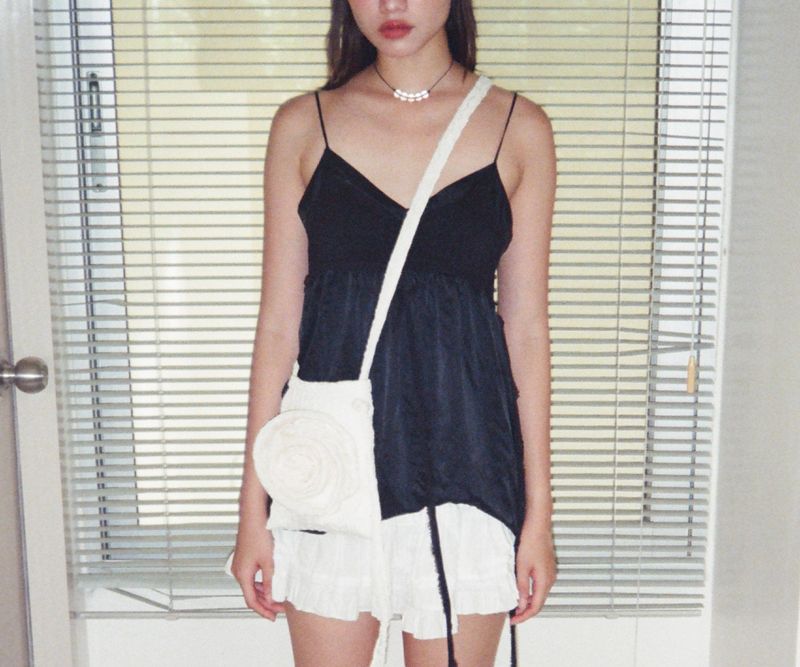 Rose Jacquard Bag - Ivory
