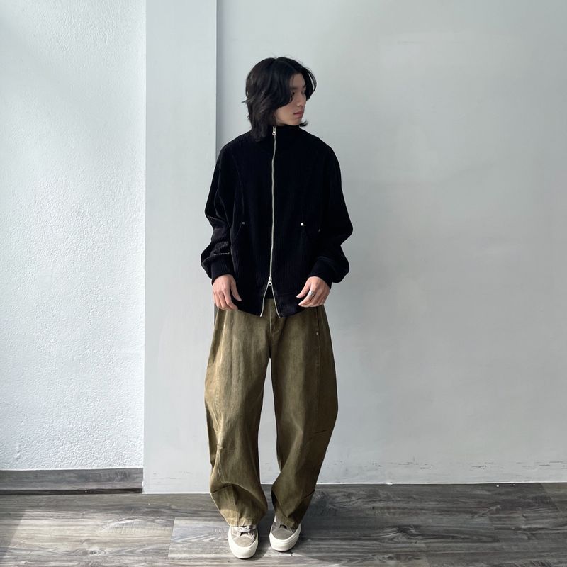 Washed Wide Denim Pants