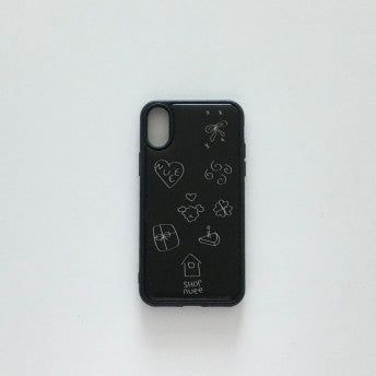 happy puppy case (black)