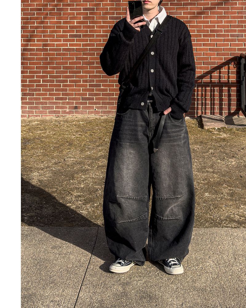 Serin Curved Balloon Denim Pants