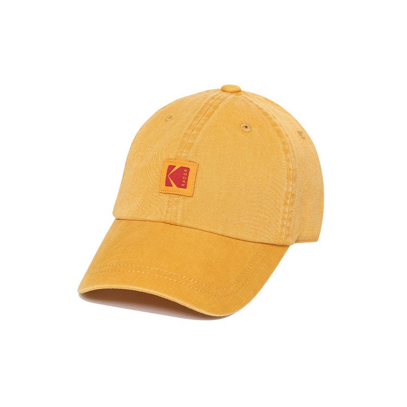 KODAK(コダック)の「SQUARE LOGO RELAX FIT BALL CAP【YELLOW】(Hats)」