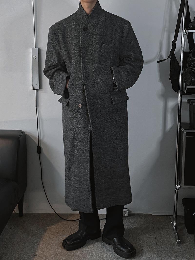 ASCLO（エジュクロ）の「[Premium] Wool Herringbone 2way Chester Coat (2color)（Jackets/Outerwear）」