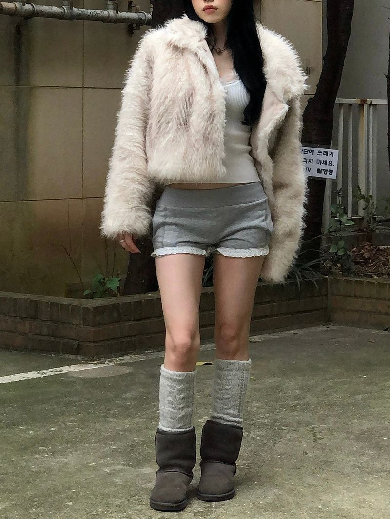 Gray Micro Mini Shorts