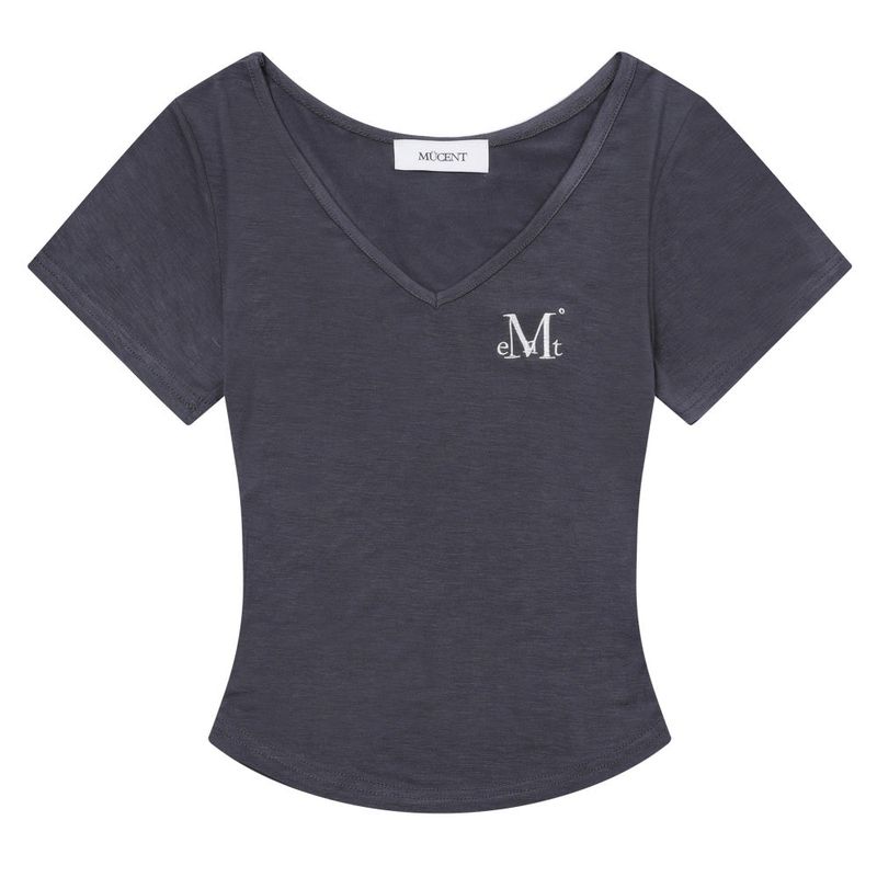 ONYX SIGNATURE LOGO V-NECK HALF T (5COLOR)