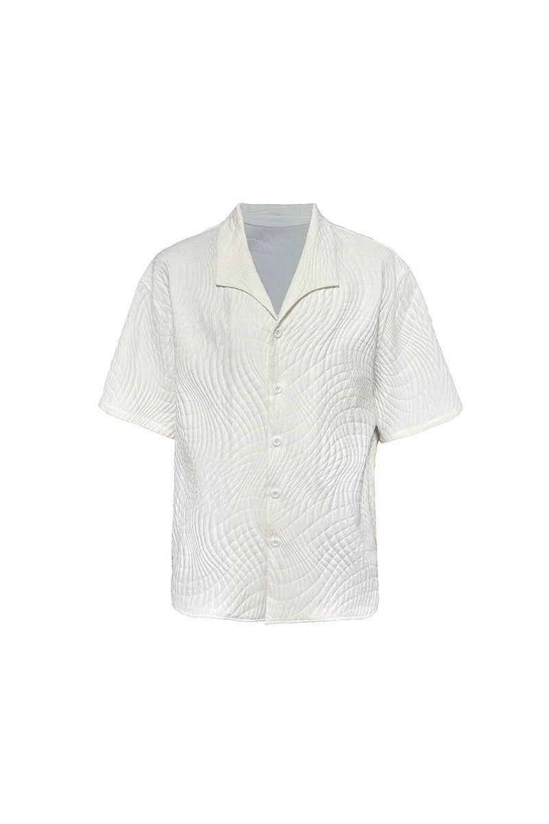 Seagull Collar Crinkle Shirt